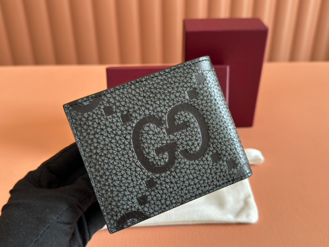 G*cci Wallet Grey mix Black Leather