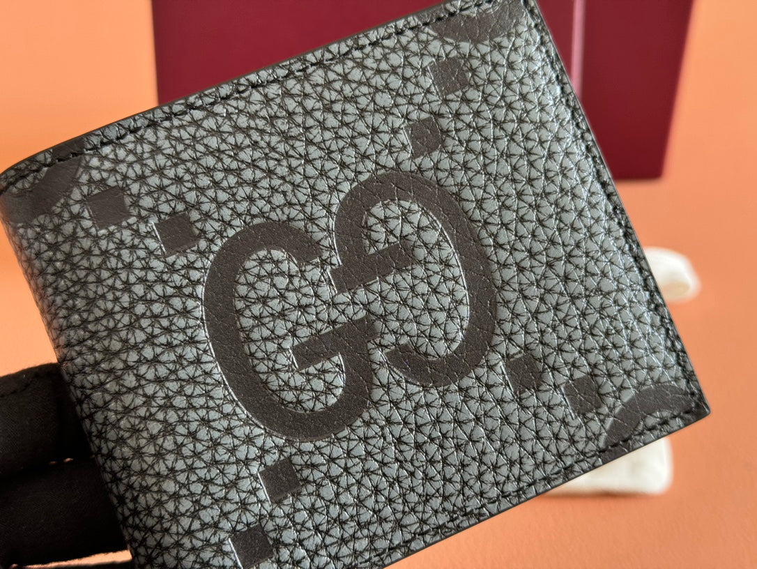 G*cci Wallet Grey mix Black Leather