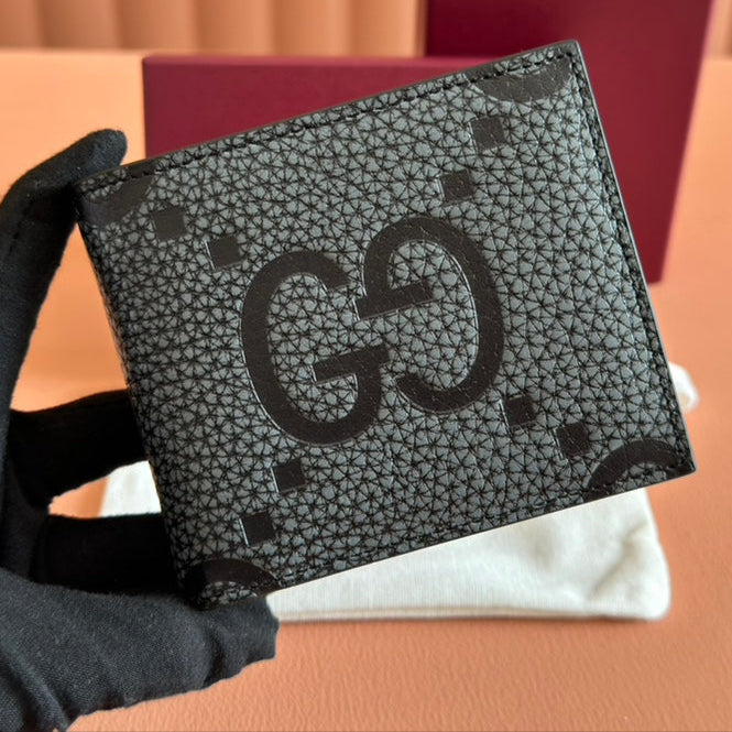 G*cci Wallet Grey mix Black Leather