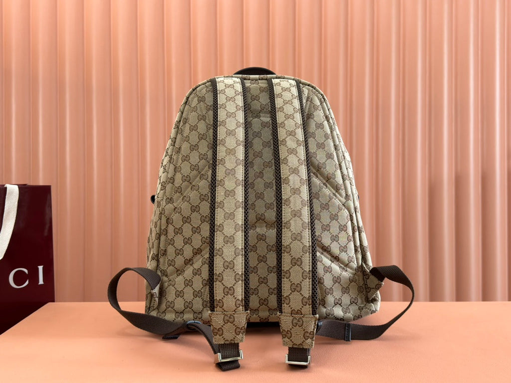 G*cci Backpack Canvas Leather