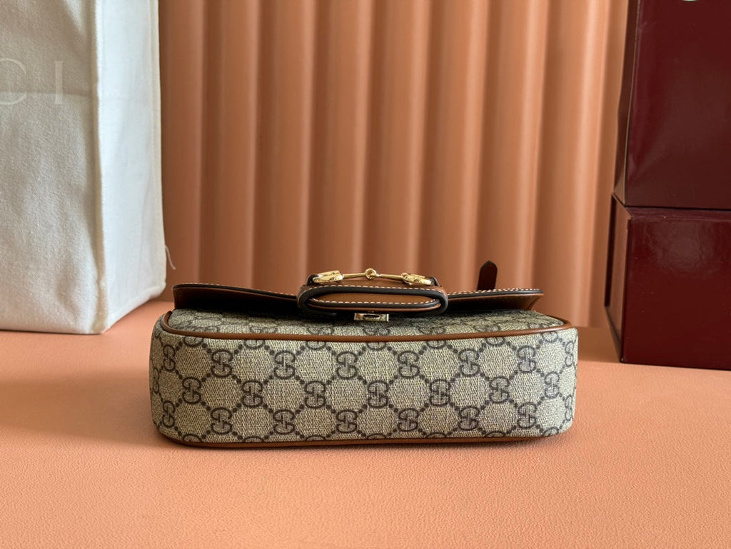 G*cci Horsebit 1995 Bag Calfskin canvas