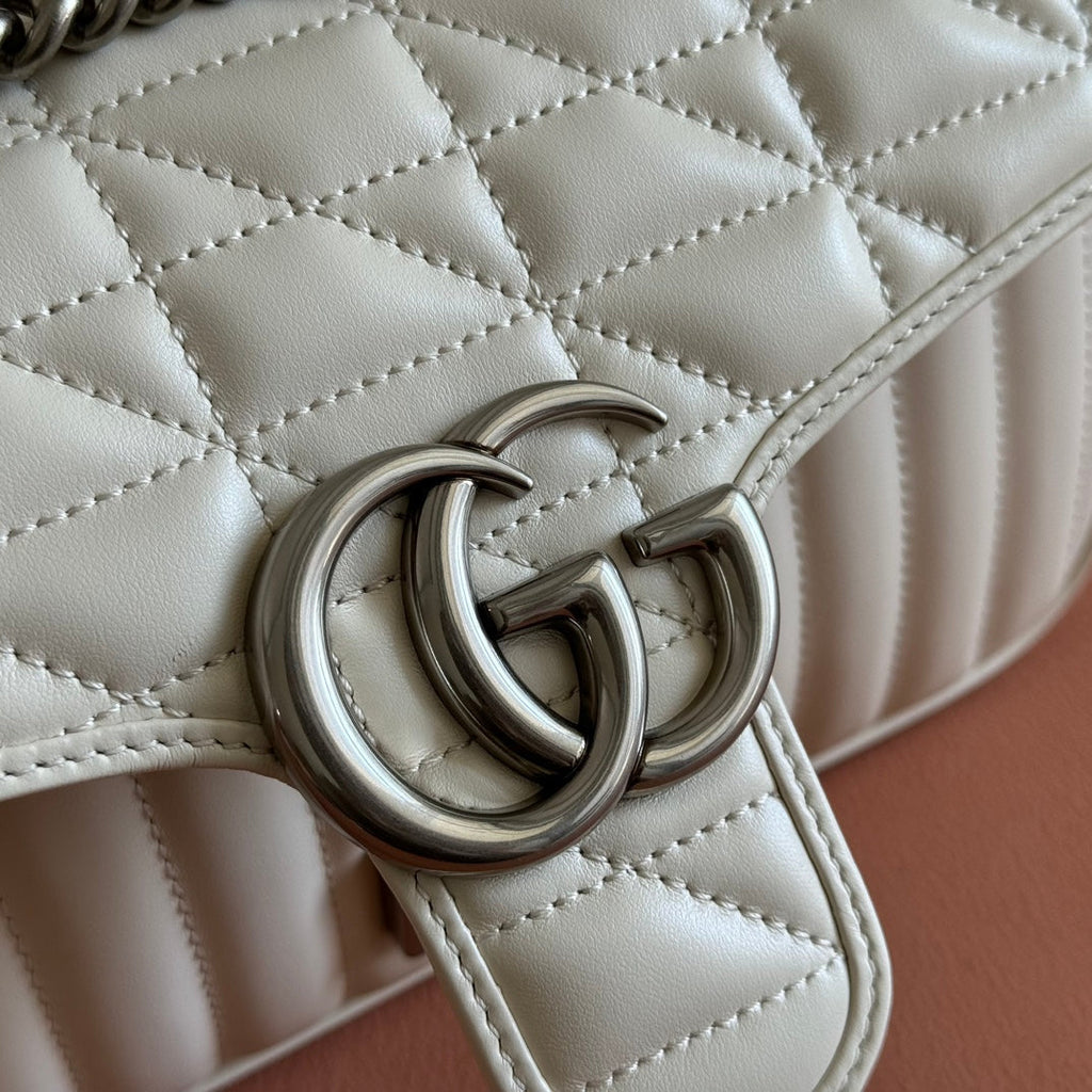 G*cci G*G Marmont Bag Silver Hardware Calfskin