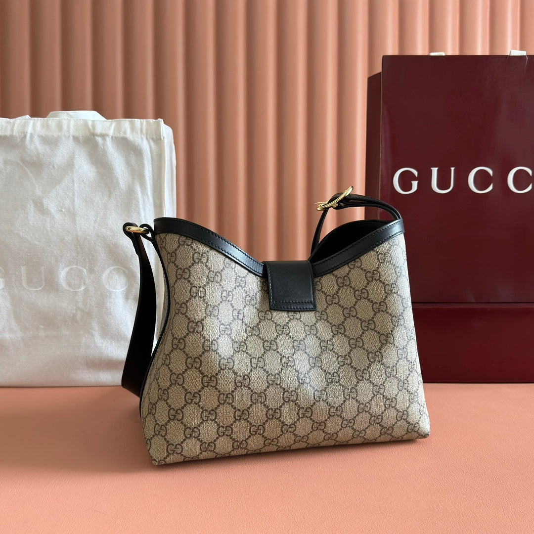 G*G Padlock Bag Leather Canvas