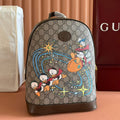 G*cci Donald Backpack Ebony Canvas Leather
