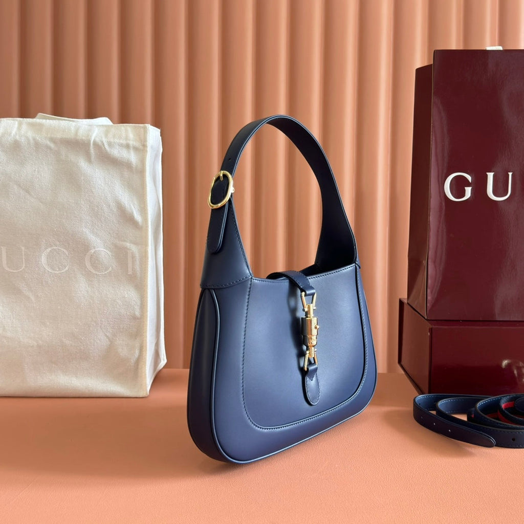 G*cci Jackie Bag Blue Leather