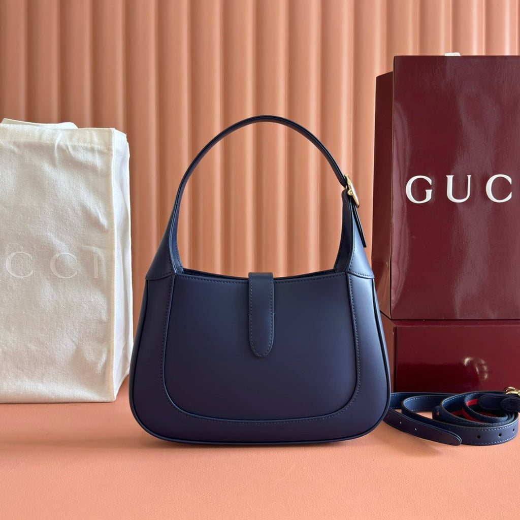G*cci Jackie Bag Blue Leather