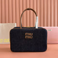 M*u Beau Large Bag 34cm Dark Blue Cotton