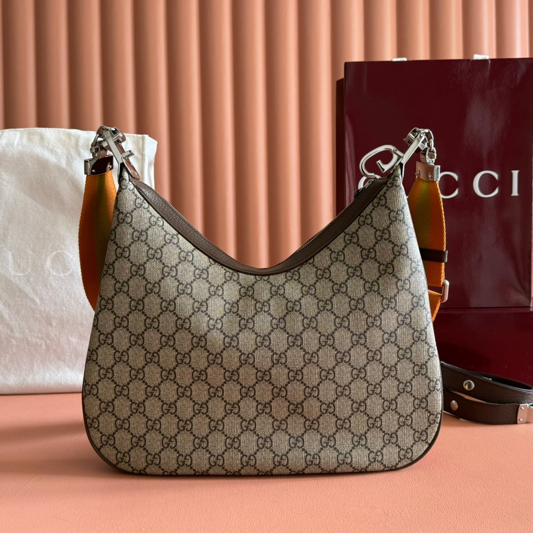 G*G 2025 Attache Shoulder Bag Canvas Leather