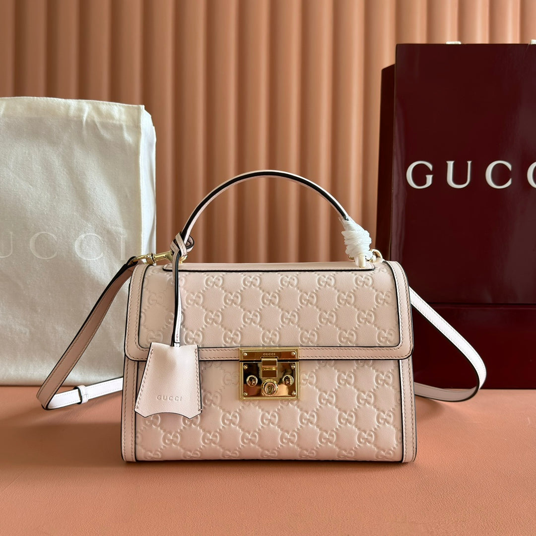 G*G Padlock Handbag G*G Pattern Leather