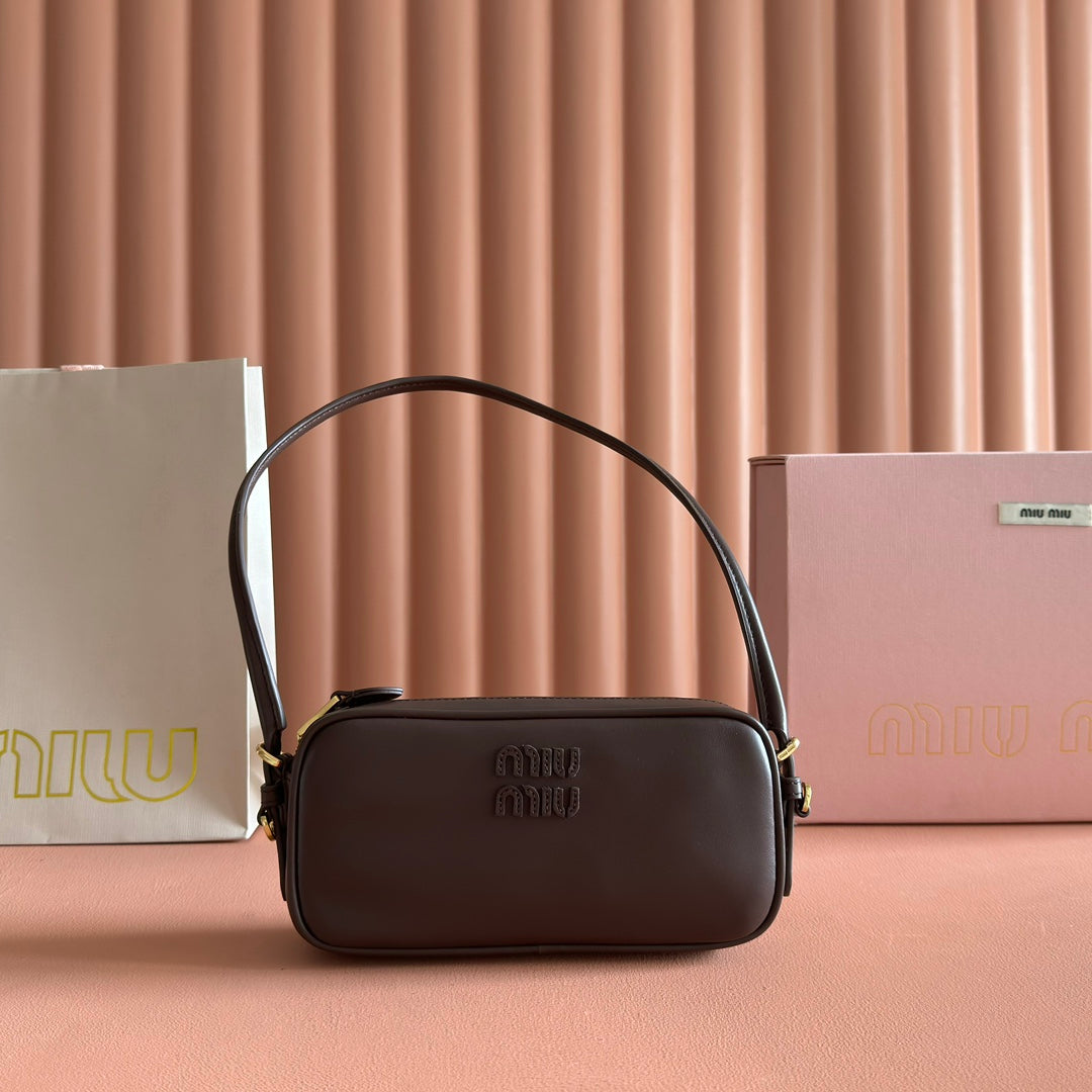 M*u Leather Pouch Bag Leather