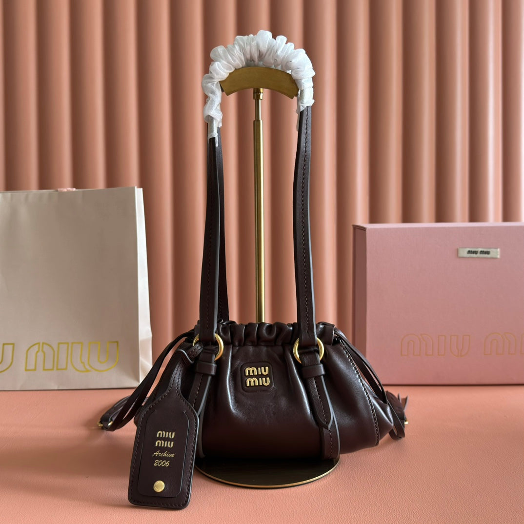 M*u Joie Shoulder Bag Nappa Leather