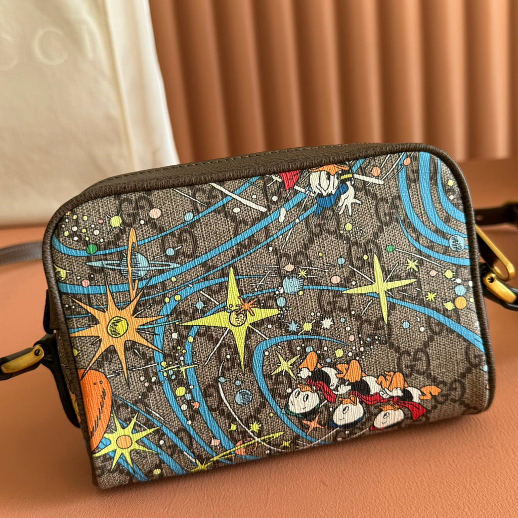 G*G 2025 x Disney Donald Duck Mini Shoulder Bag Multicolor Cowhide Canvas