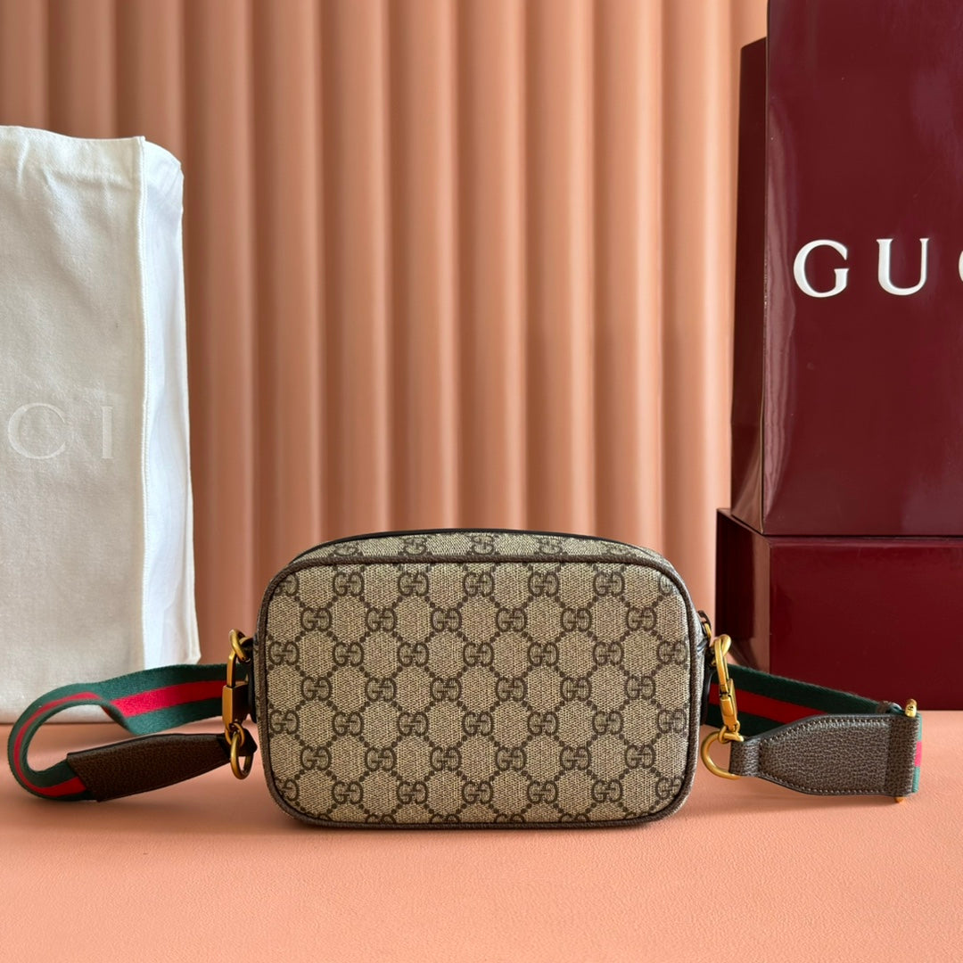G*cci Ophidia Handbag Canvas Leather