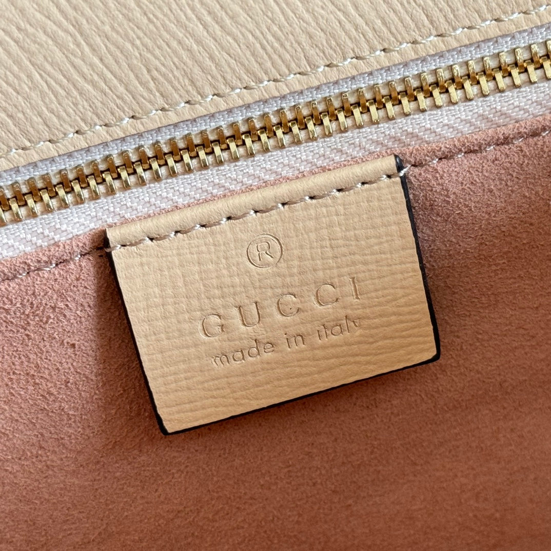 G*G 2025 Horsebit Bag 25cm Beige Calfskin