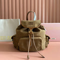M*u Corduroy Backpack Brown Suede
