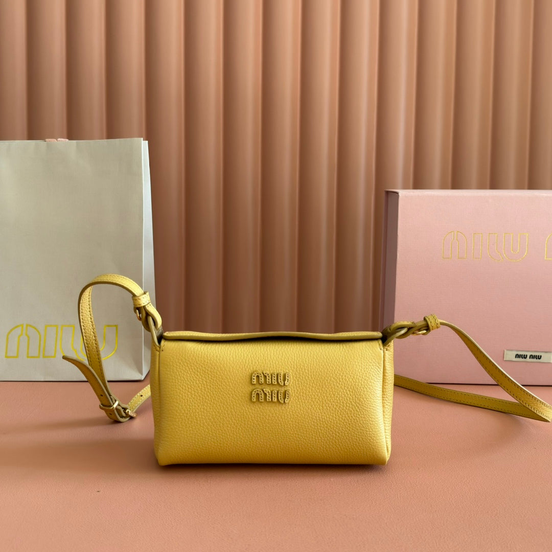 M*u Japan Pop up Crossbody Bag Cowhide