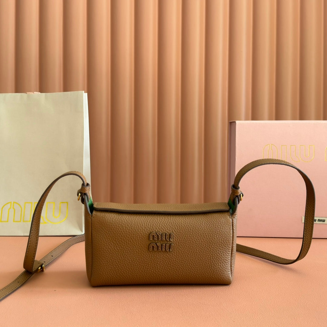 M*u Japan Pop up Crossbody Bag Cowhide