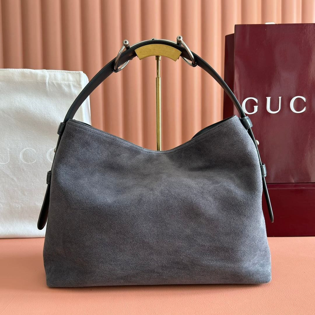 G*G Beatrix Tote Bag Suede GHW