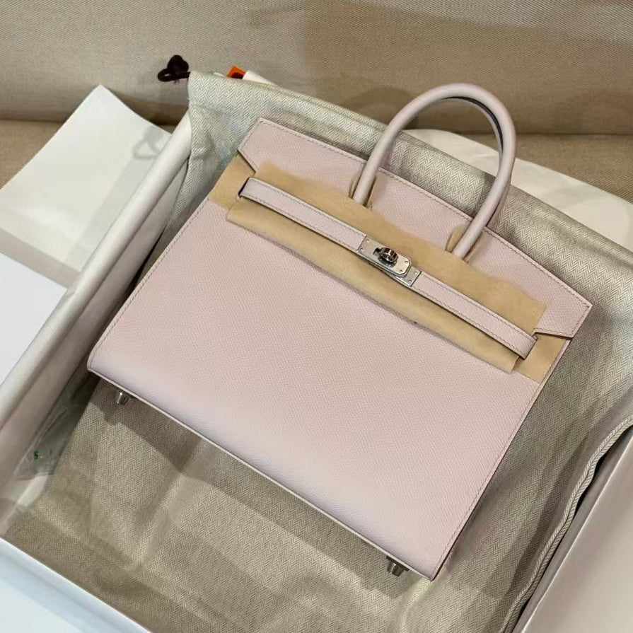 H*rmes 2026 Birkin Bag 25cm Light Pink Epsom Leather