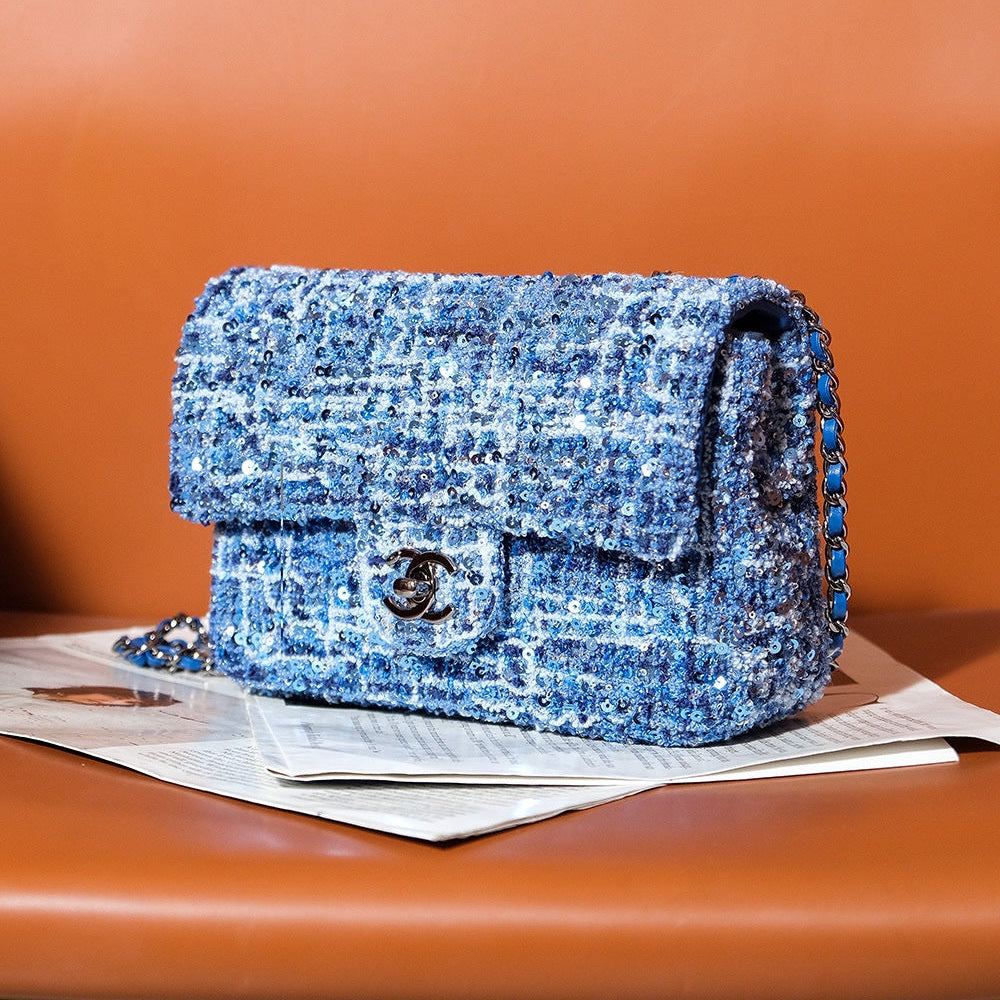 24S Flap Bag Sequin Calfskin