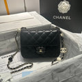 23P Flap Bag Calfskin Siver Hardware