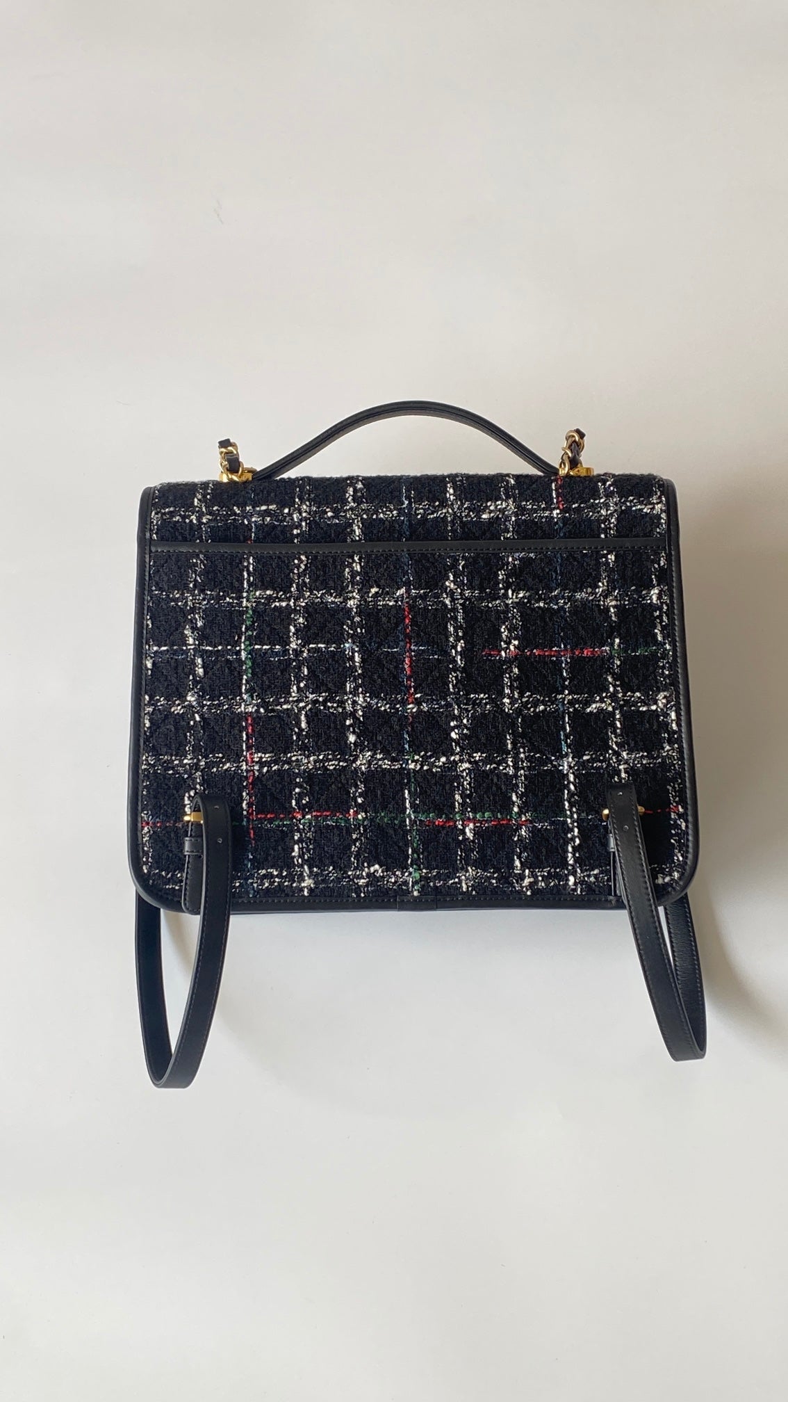 C*C 2025 Tweed School Memory Mini Top Handle Flap Black