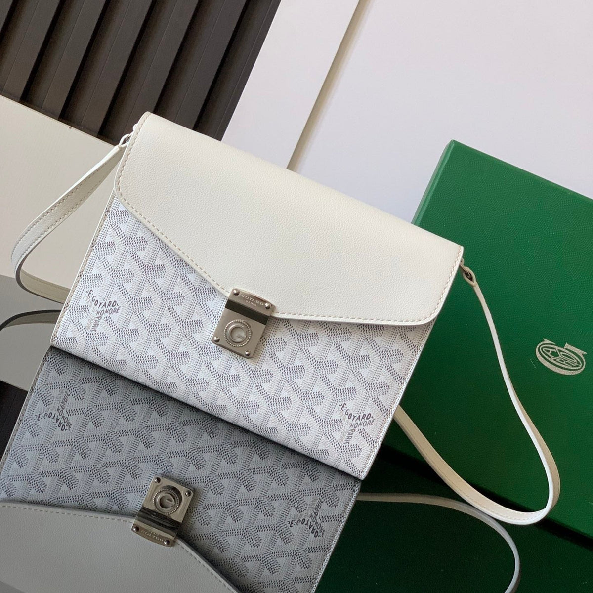 CHYPRE WALLET POUCH G*yardine CANVAS CALFSKIN