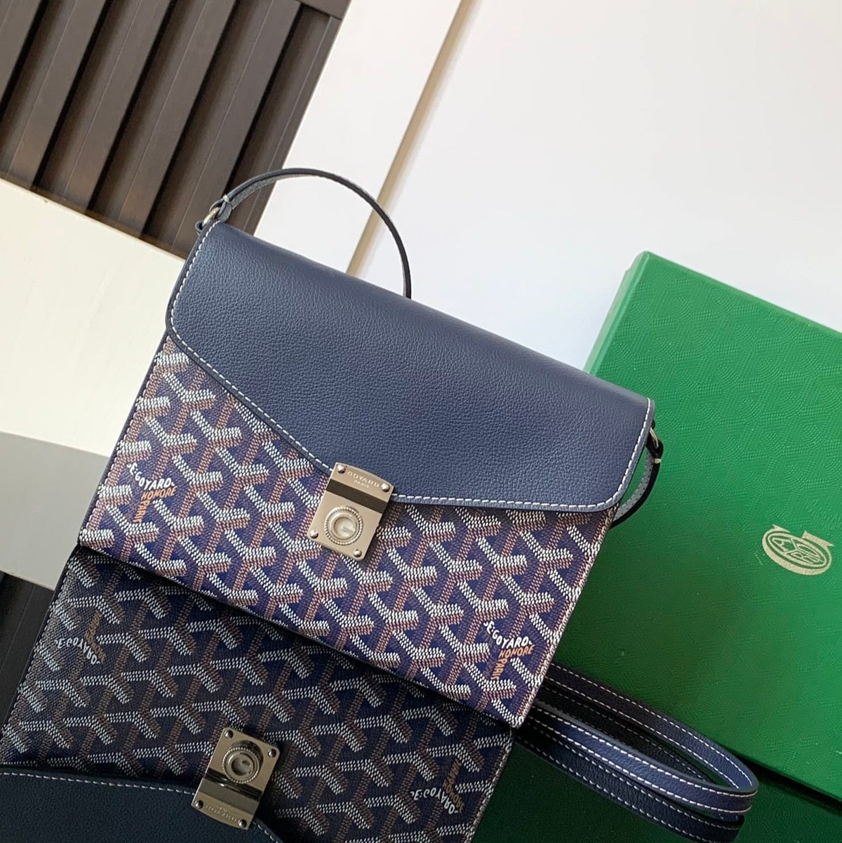 CHYPRE WALLET POUCH G*yardine CANVAS CALFSKIN