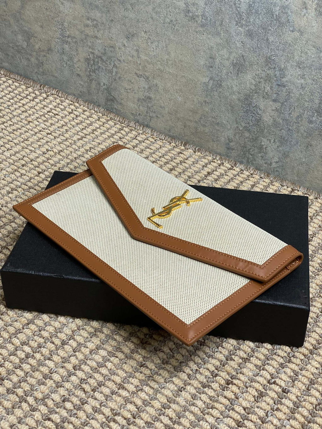 Y*S*L 22s Uptown Pouch Clutch Bag Canvas GHW