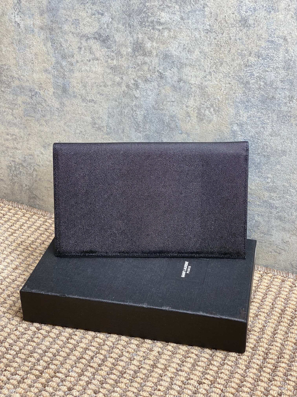 Y*S*L 22s Uptown Pouch Clutch Bag Black Cowhide GHW