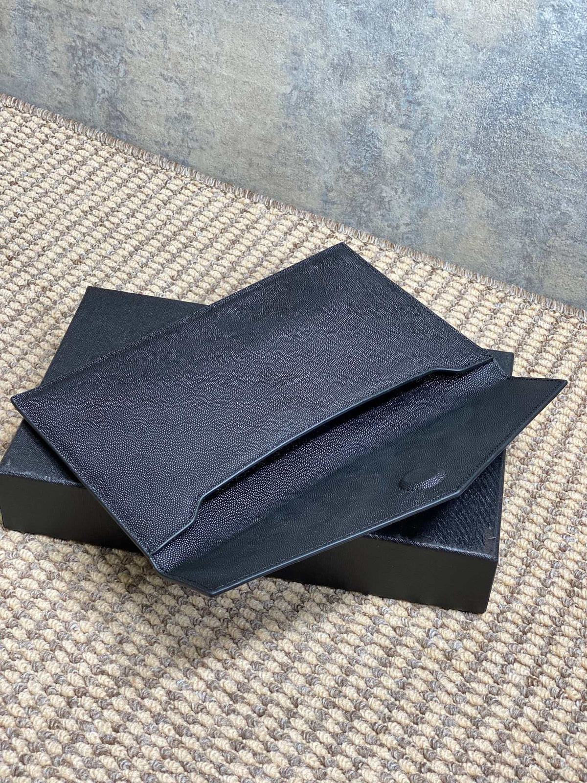 Y*S*L 22s Uptown Pouch Clutch Bag Black Cowhide GHW