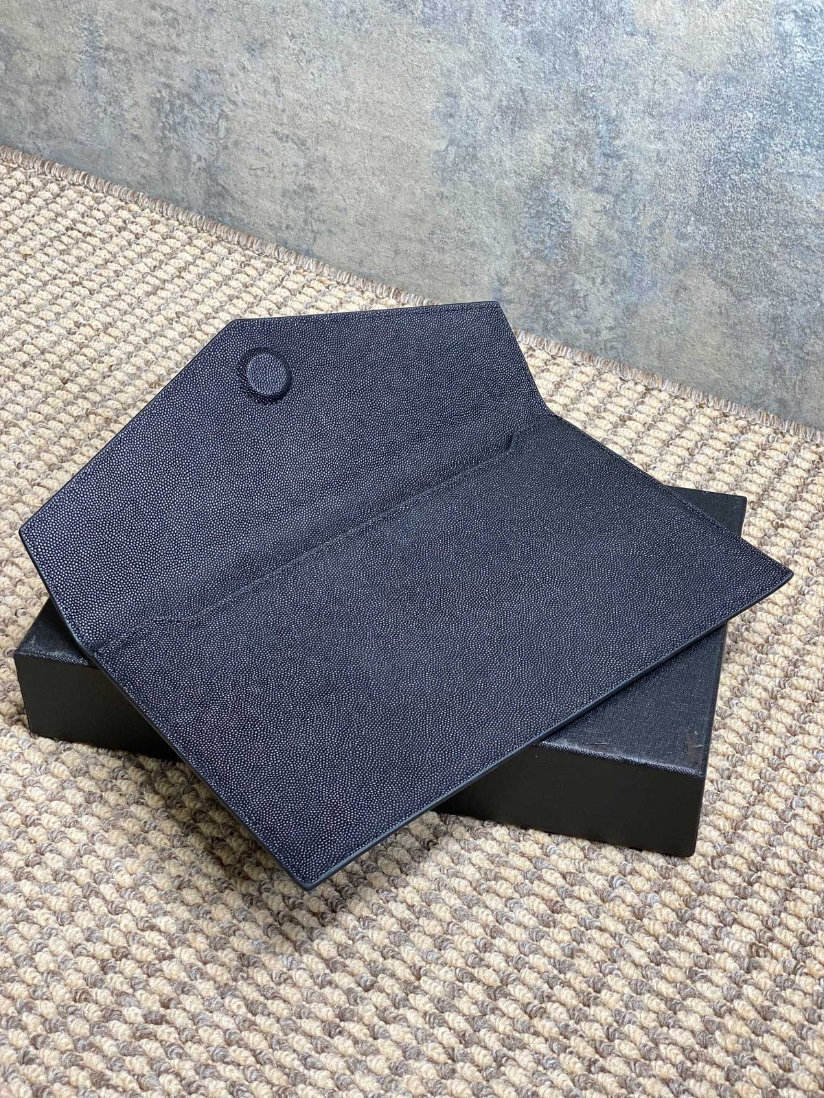 Y*S*L 22s Uptown Pouch Clutch Bag Black Cowhide GHW