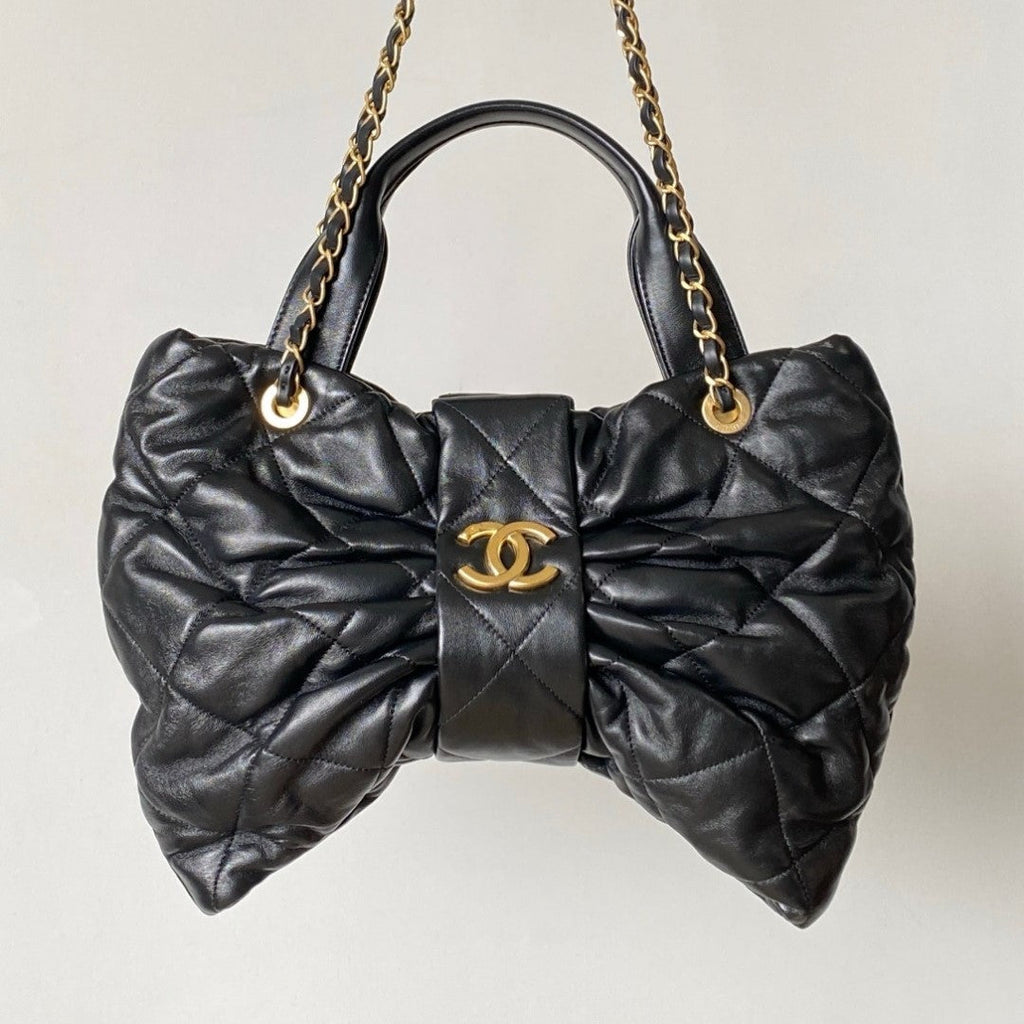 C*C 25 AW Bow Bag Shiny Lambskin