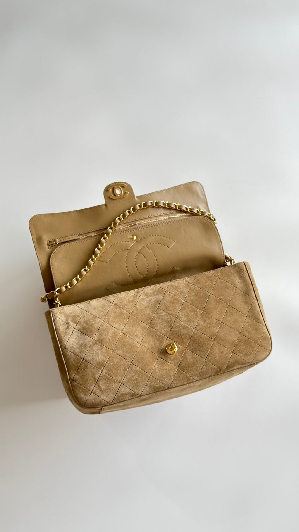 Ch*nel 2026 Flap Bag Suede Calfskin