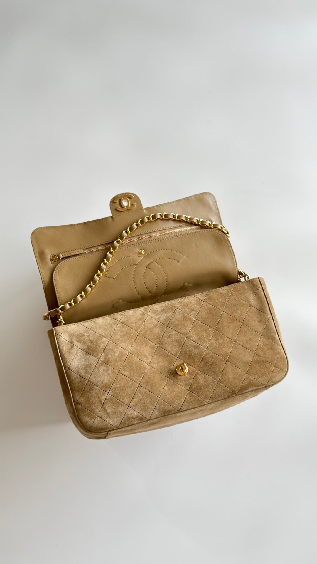 Ch*nel 2026 Flap Bag Suede Calfskin