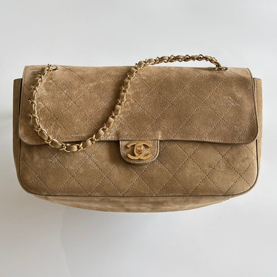 Ch*nel 2026 Flap Bag Suede Calfskin