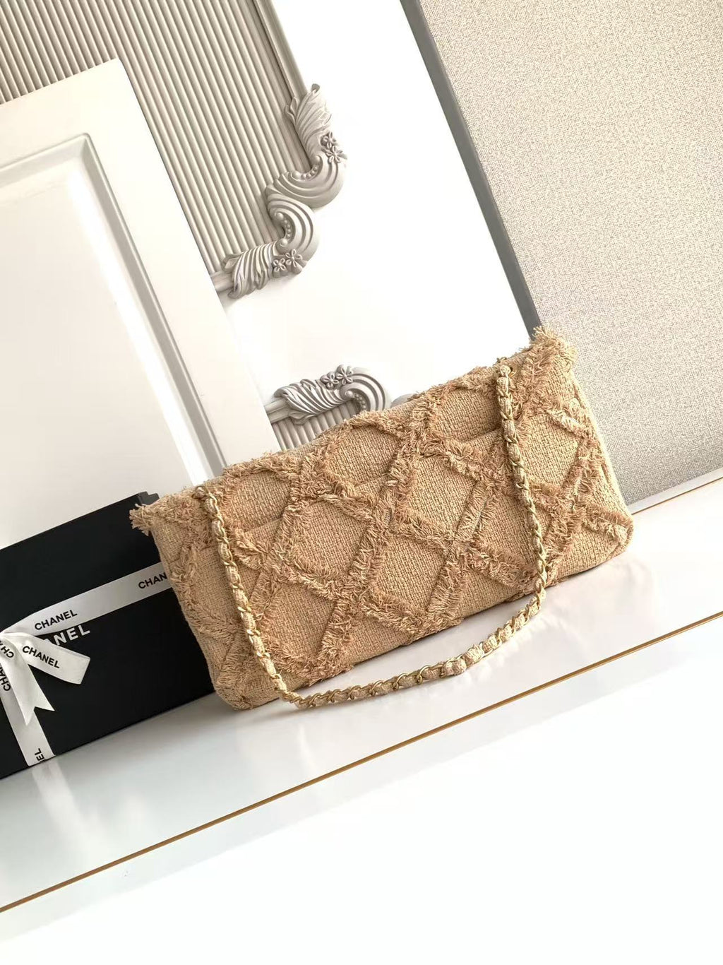 C*C 2025 Crochet 38cm Beige Tweed Fabric