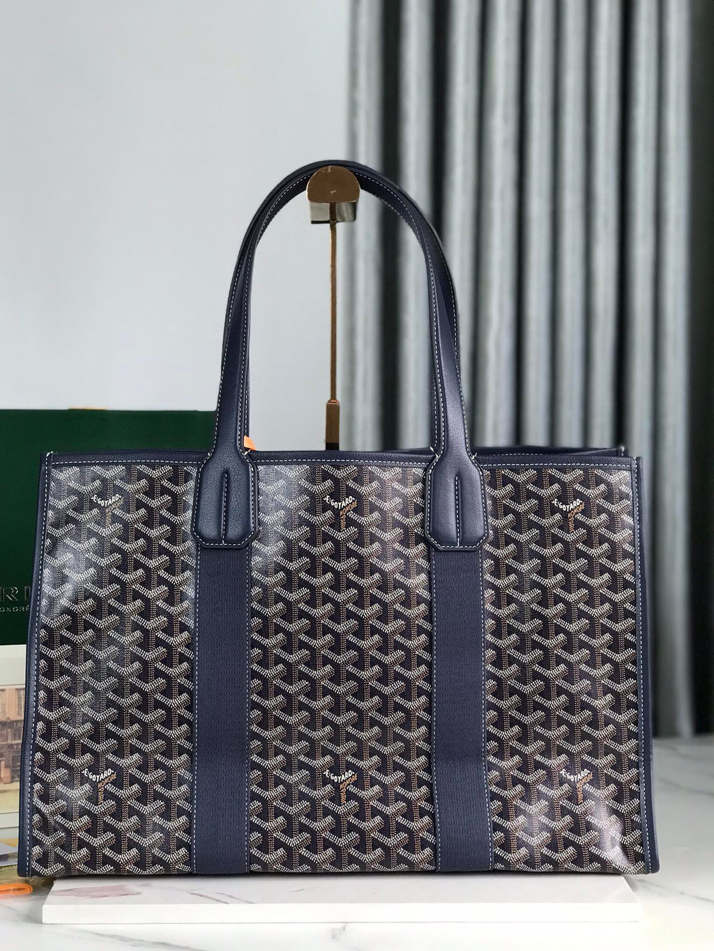 G*ya VILLETTE TOTE 45 IN NAVY BLUE G*yardine CANVAS