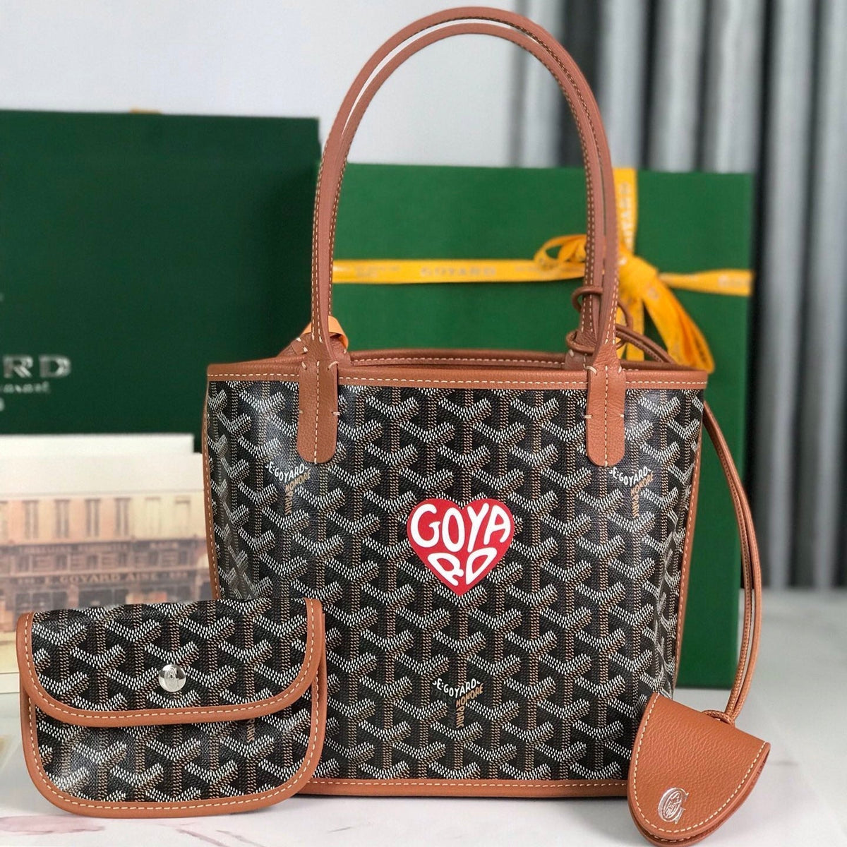 ANJOU BAG CALFSKIN G*yardine CANVAS