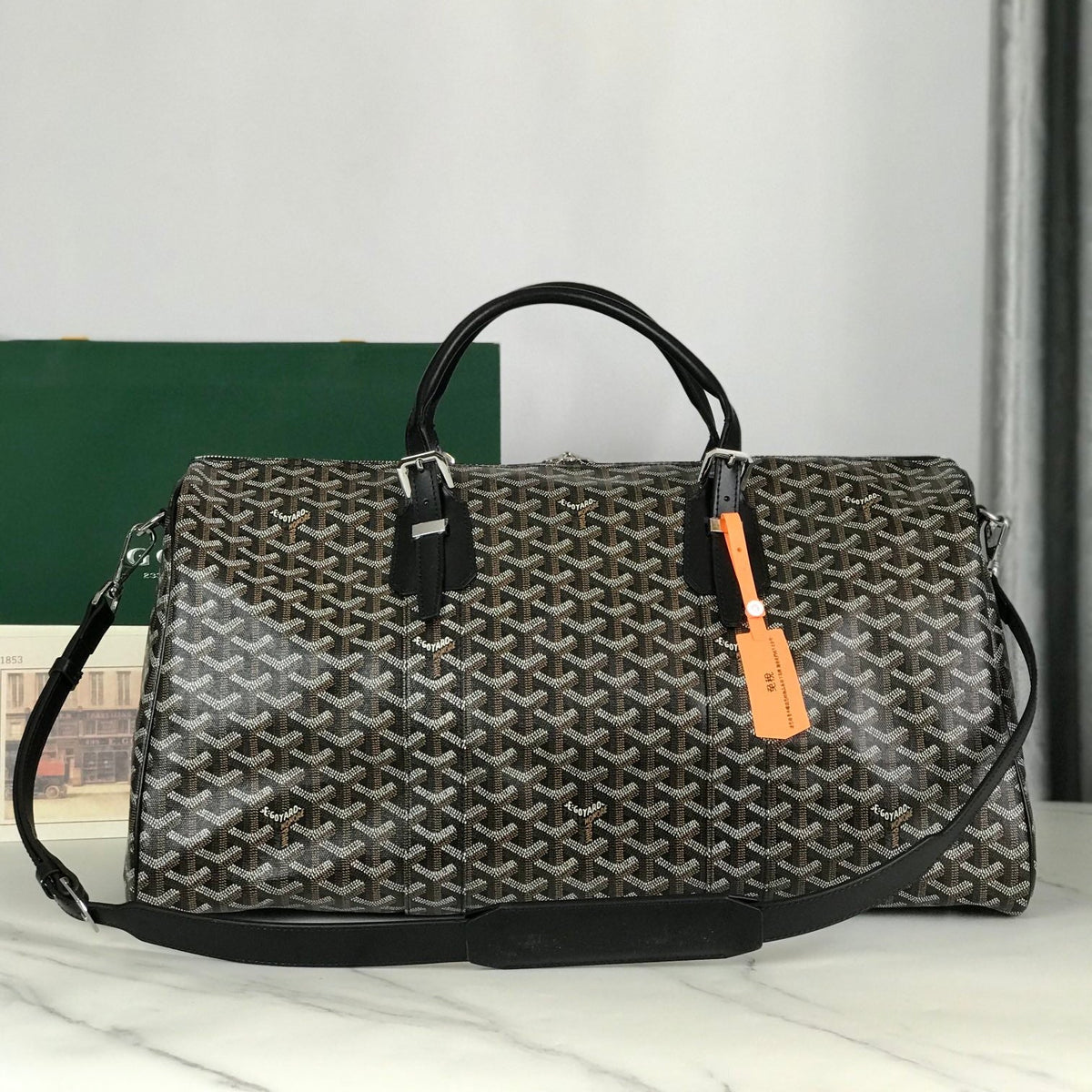 BOSTON BAG G*yardine CANVAS CALFSKIN TRIM