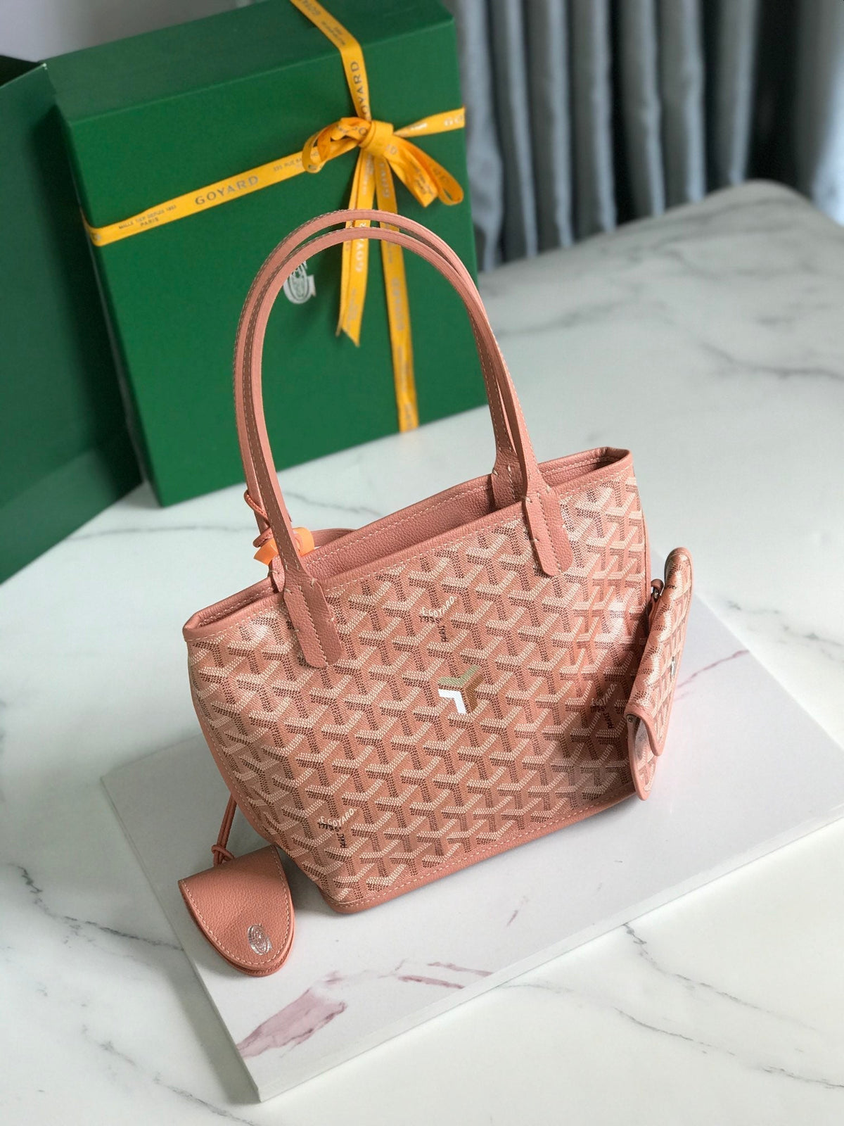 Anjou Bag Canvas Chevroches Calfskin