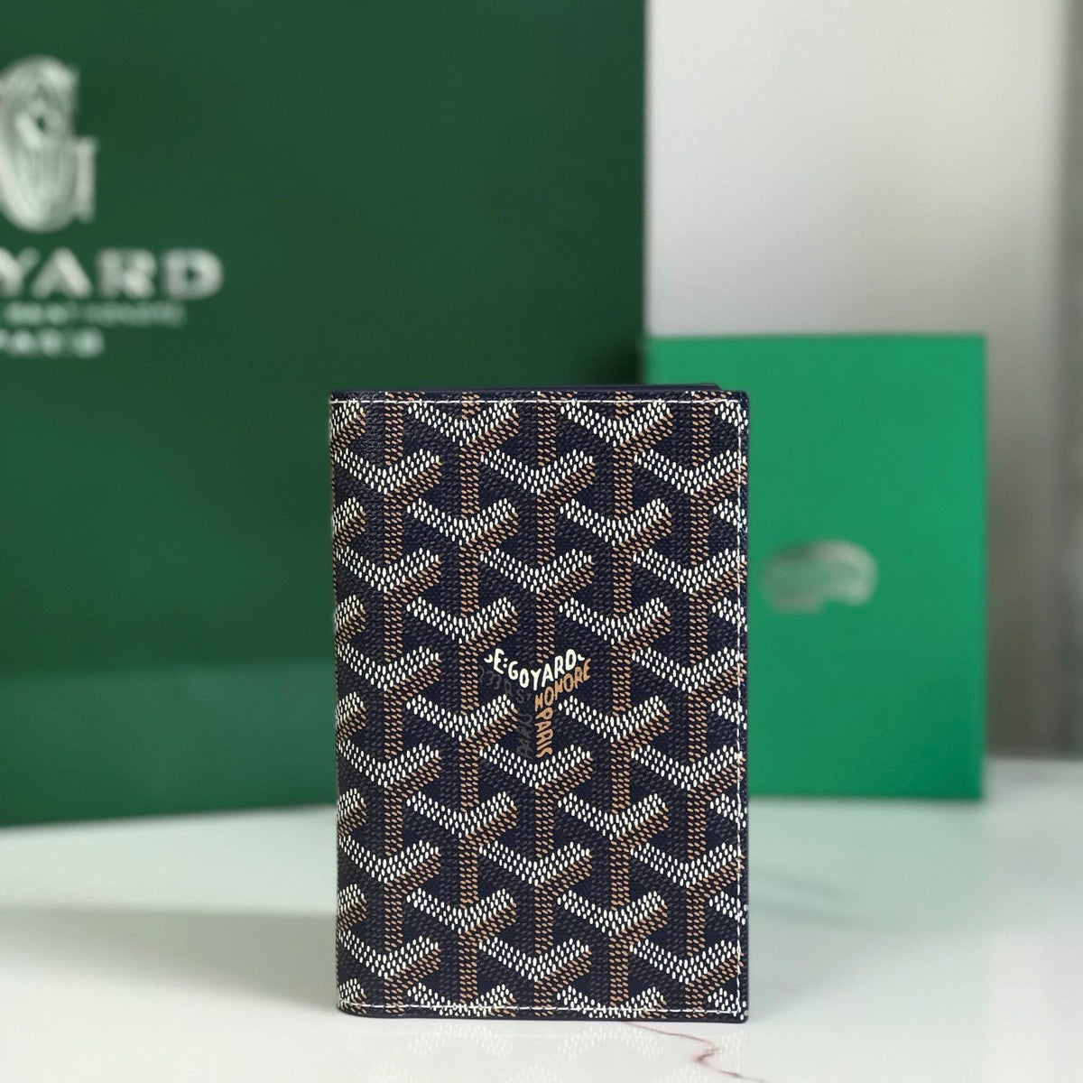 G*yard Grenelle Passport Cover Canvas & Cafskin