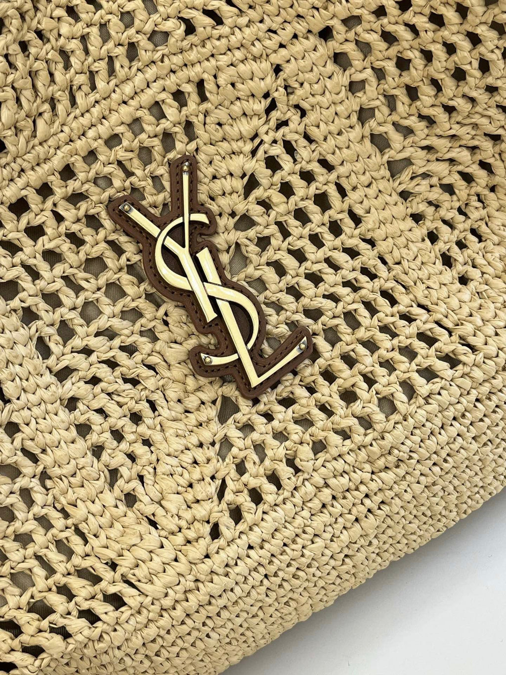 Y*S*L Jamie Lucky Bag Beige Brown Raffia