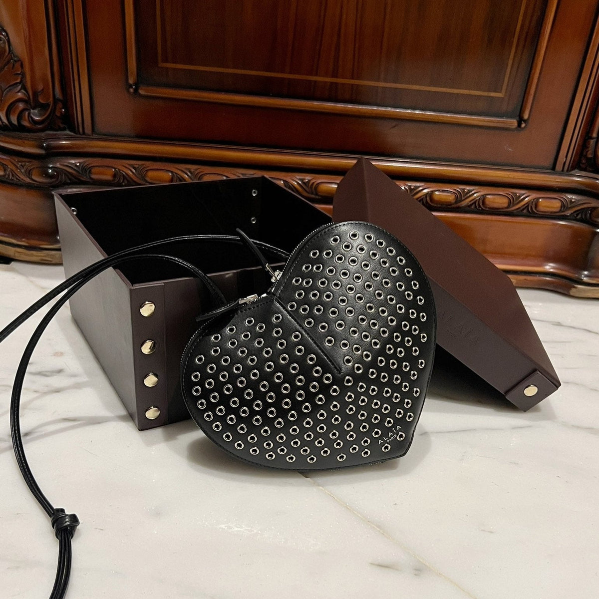 LE COEUR BAG STUDDED CALFSKIN