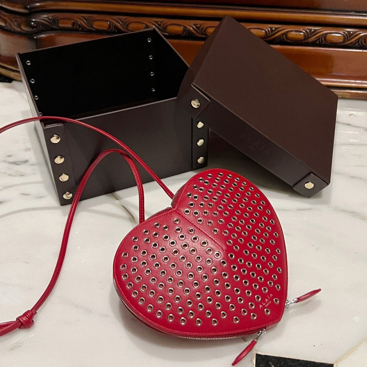 LE COEUR BAG STUDDED CALFSKIN