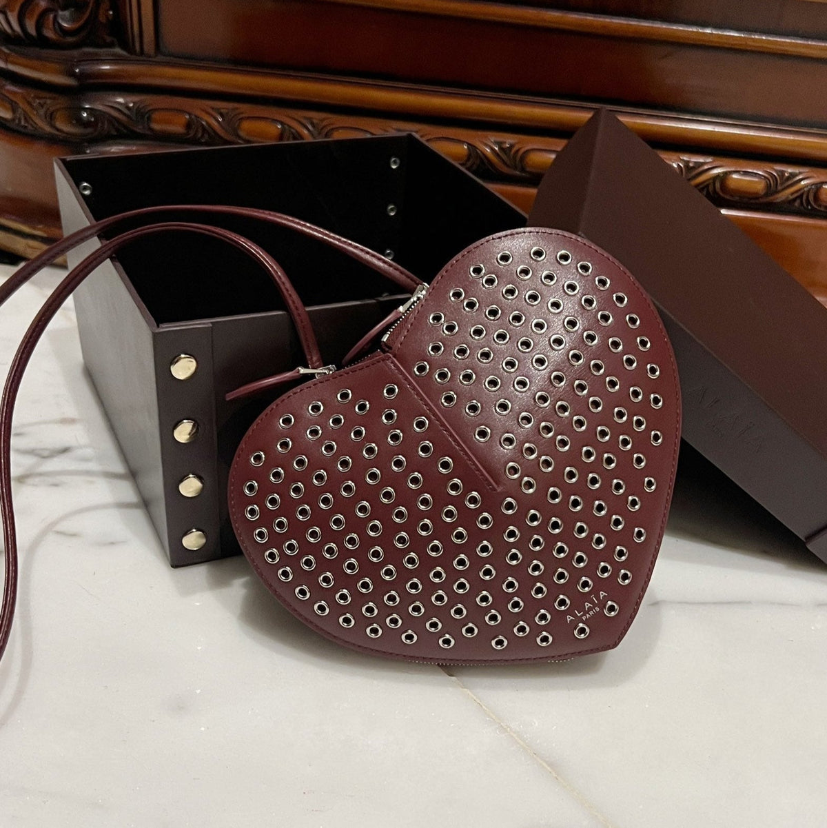 LE COEUR BAG STUDDED CALFSKIN