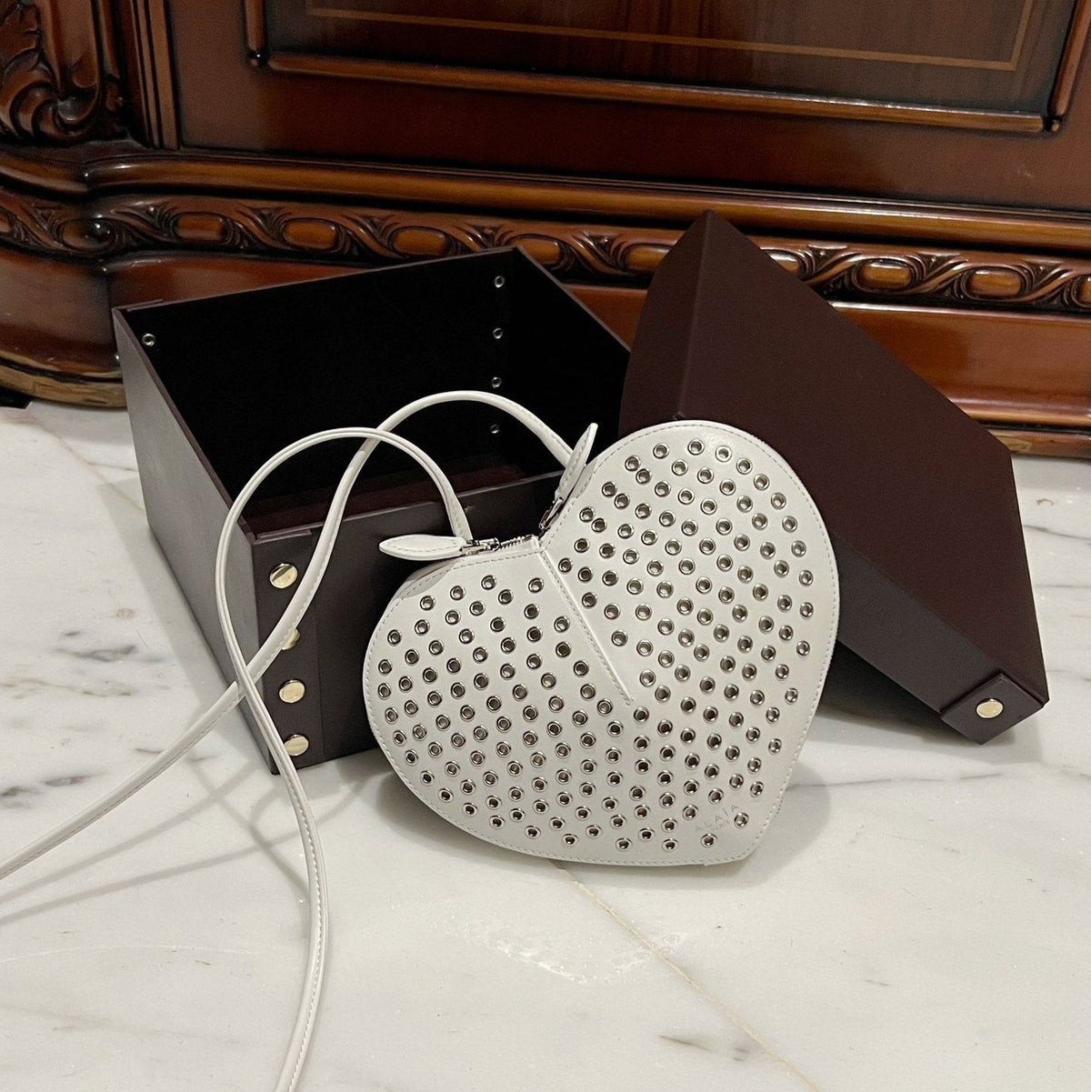 LE COEUR BAG STUDDED CALFSKIN