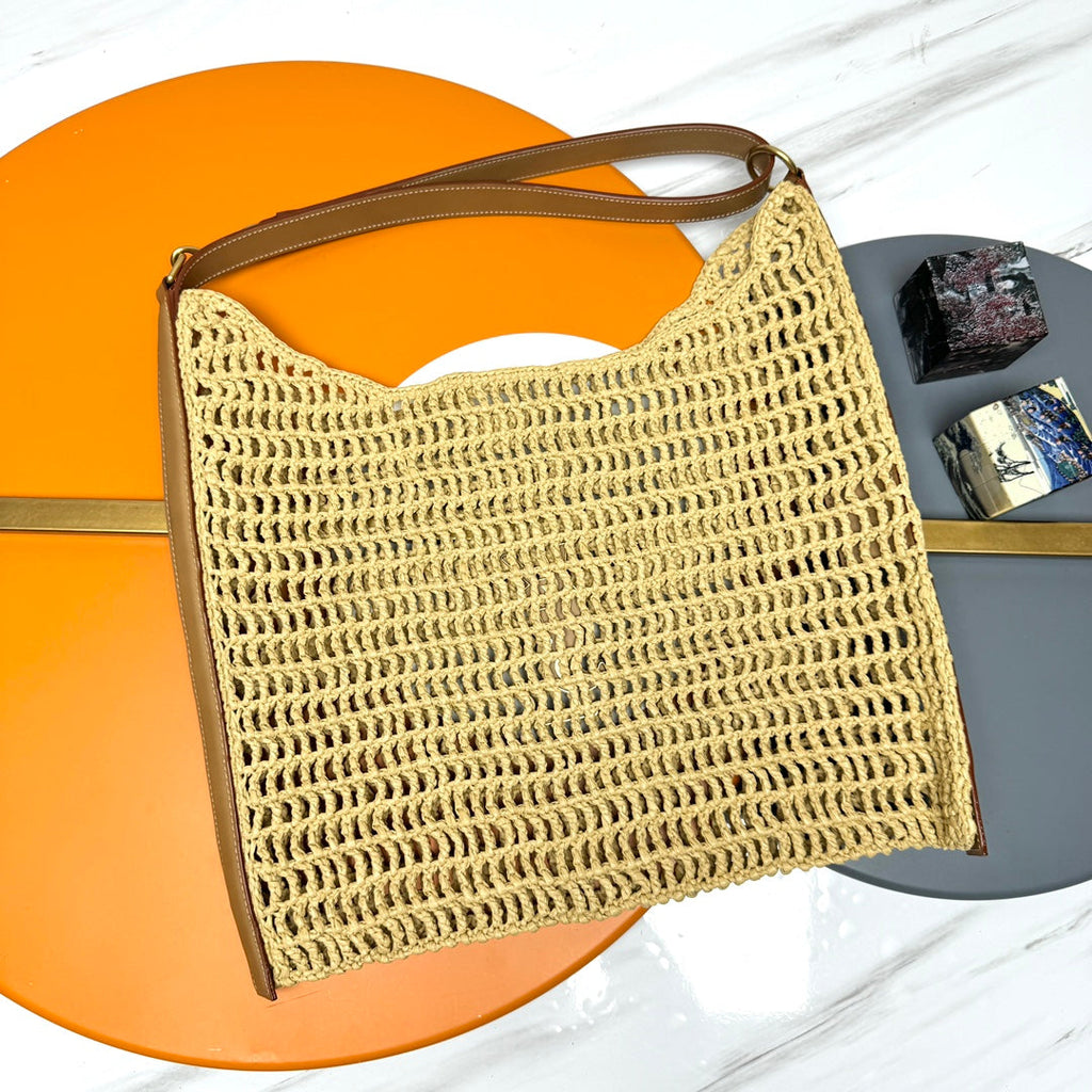 Y*S*L OXALIS RAFFIA CALFSKIN