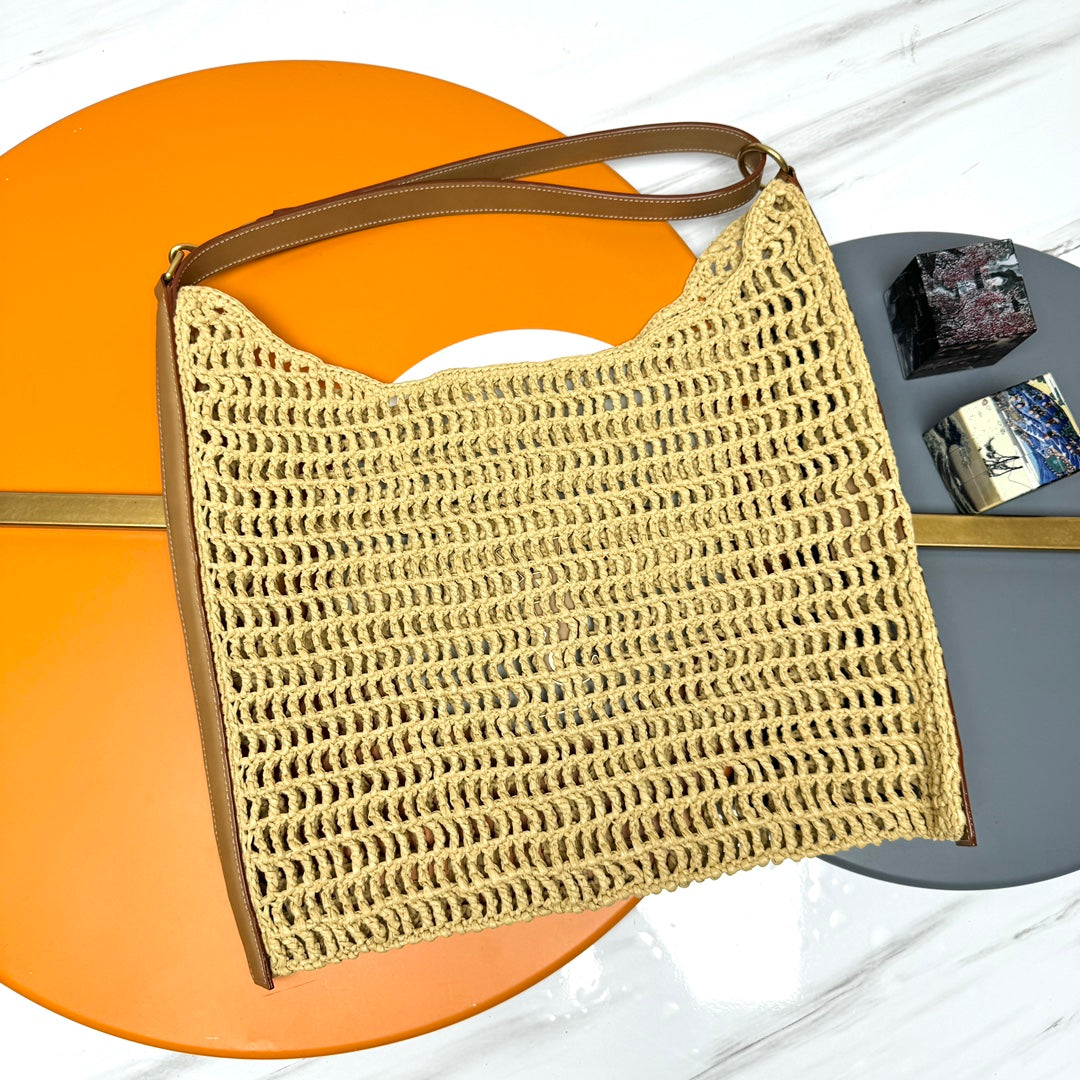 Y*S*L OXALIS RAFFIA CALFSKIN