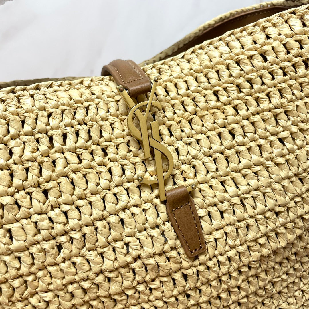 Y*S*L LE RAFFIA BUCKET BAG